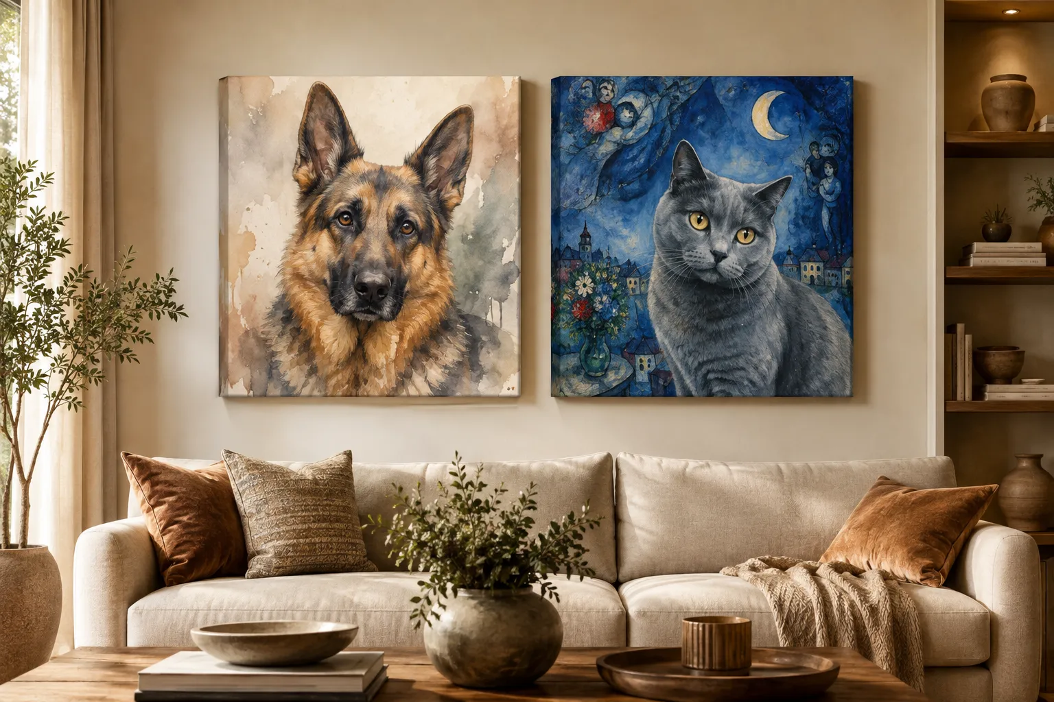 Quadro canvas col ritratto del tuo pet: come sceglierlo?